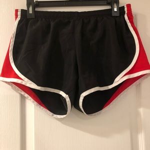 Soffe Black/red/white running shorts
